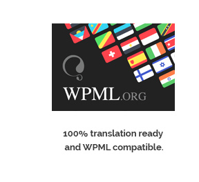 100% translation ready and WPML compatible.