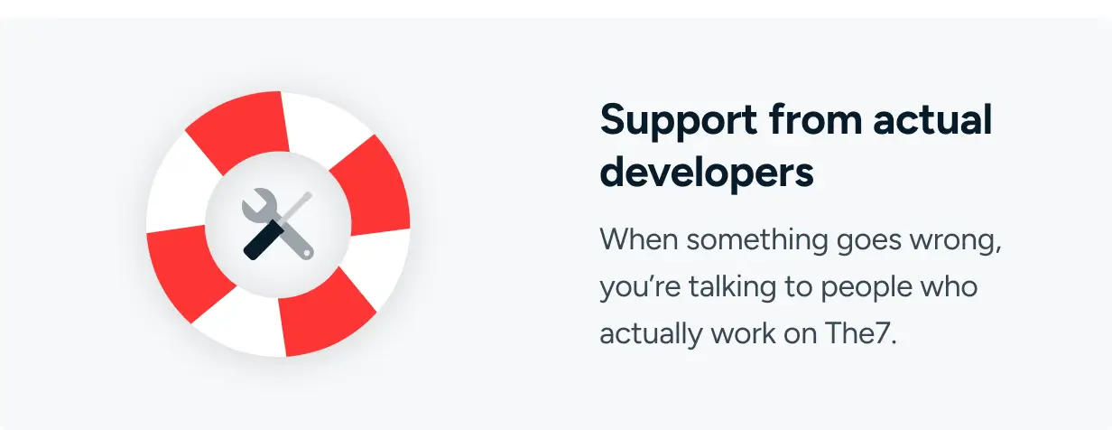 Support from actual developers