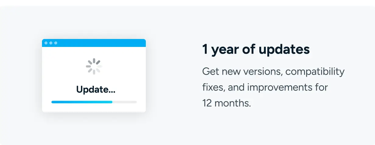 1 year of updates