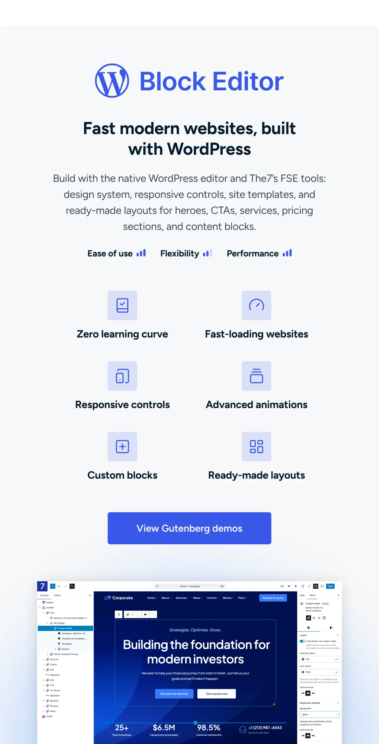 Block Editor, Gutenberg, FSE