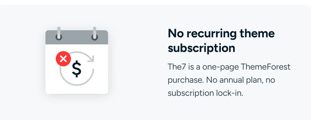 No recurring theme subscription