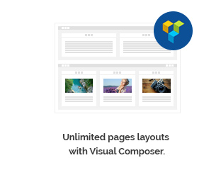 Unlimited pages layouts with Visual Composer.